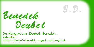 benedek deubel business card